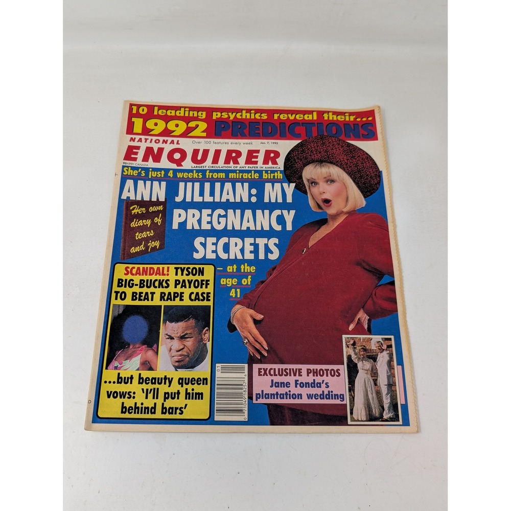National Enquirer 1992 Jane Fonda Mike Tyson Ann Jillian‎ Michael Landon VTg 90s